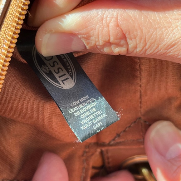 Fossil Morgan Zip Top Crossbody Bag - Saddle color - Picture 14 of 14